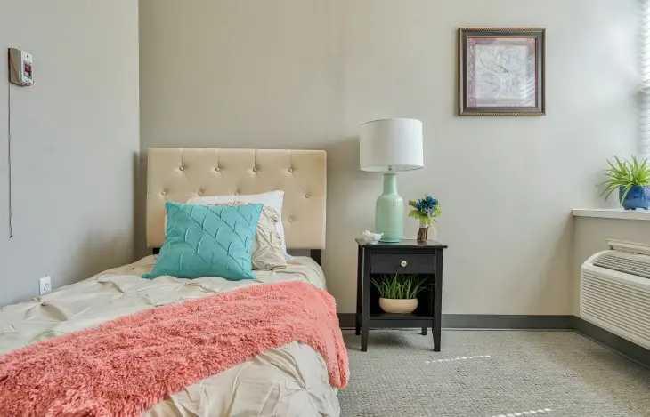 Bedroom at American House Hendersonville Senior Living Community